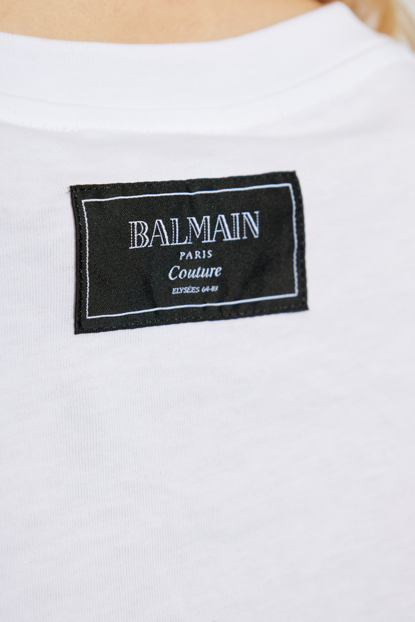 Tシャツ・カットソー BALMAIN SS25 SL WRITING PRINTED T-SHIRT (EF1EF000GE35 GAB) White Printed T-shirt Balmain - Vitkac AS